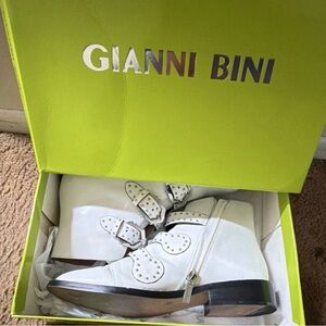 Gianni Bini Ivory Studded Boots